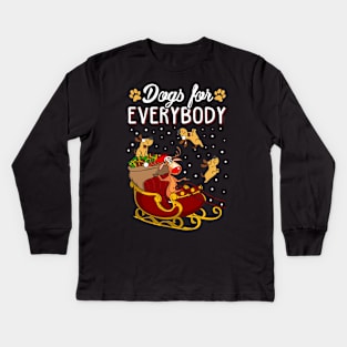 Dogs Ugly Christmas Sweater. Dogs For Everybody Matching Sweatshirts. Kids Long Sleeve T-Shirt